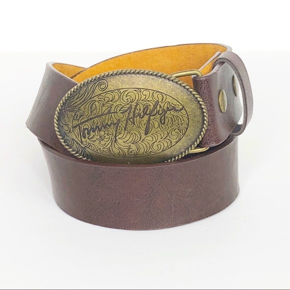 TOMMY Hilfiger brown leather belt - Picture 1 of 14
